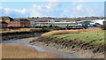 Train crossing the Rhymney River