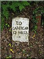 Old Milestone by the A475, near Berthyfedwen, Llandyfriog parish