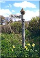 Direction Sign - Signpost on the A359 in Wanstrow parish