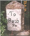 Old Milestone by the A39, Bath Road, Farmborough parish