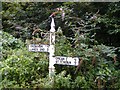 Old Direction Sign - Signpost by bridge in Bottoms, St Levan parish