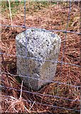 NN7652 : Old Milestone by the B846, Glengoulandie, Dull parish by Milestone Society