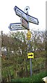 Old Direction Sign - Signpost in Priest Weston, Chirbury with Brompton