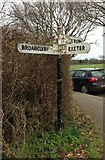 SX9896 : Old Direction Sign - Signpost by Heath, Broadclyst by Alan Rosevear