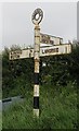 NY1746 : Old Direction Sign - Signpost by Bromfield Crossroads by Milestone Society