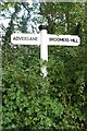 TQ0620 : Old Direction Sign - Signpost by Broomers Hill Lane, by Milestone Society