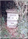ST7561 : Old Milepost by the B3110, Midford Road, South Stoke parish by JR Dowding