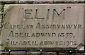 Welsh inscription, Elim, Cwmdare