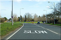 TM1422 : Roundabout on B1033 outside Weeley by Robin Webster