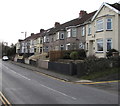 Long row of houses in Penybryn