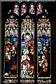 TG3421 : Barton Turf, St. Michael's Church: Ward and Hughes west window, 'The Baptism of Christ' by Michael Garlick