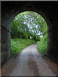SJ6542 : Through the arch in Mill Lane near Audlem, Cheshire by Roger  D Kidd