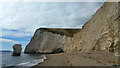 SY7980 : Beach and cliffs at Bat's Head, Dorset by Phil Champion