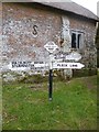 ST7603 : Old Direction Sign - Signpost by Higher Ansty, Hilton parish by Milestone Society