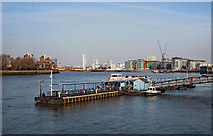 TQ3877 : Greenwich Pier by Jim Osley