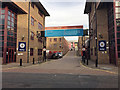 TQ3480 : Entrance to Princes Court Business centre, Wapping by Robin Stott