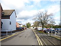 Road from the parish church to the library