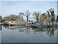 Narrow boats near the top of the Caen Hill Flight of locks