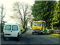 Emptying a road gully along Ballynahatty Road