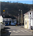 Zebra crossing on a hump, Bedw Road, Bedlinog