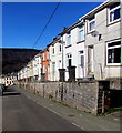 Long row of houses above Bedw Road, Bedlinog