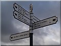 Old Direction sign - Signpost by the old Aurs Road, Balgray Reservoir