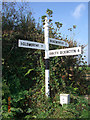 SS3312 : Old Direction Sign - Signpost by Lane Cross, Sutcombe by Tim Jenkinson