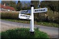 Old Direction Sign - Signpost by Coggins Mill Lane, Mayfield parish