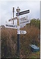 Direction Sign - Signpost on crossroads east of Goosenford