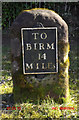 Old Milestone, A456, Birmingham Road, Swan Pool, Blakedown