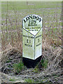SK2227 : Old Milepost by the A511, Lodge Hill, Alder Moor by J Higgins