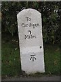 Old Milestone by the A484, Cenarth, Beulah parish