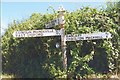 Old Direction Sign - Signpost by Perry Hill, Babcary parish