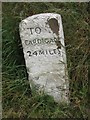 Old Milestone by the A475, east of Dre-fach, Llanwenog