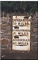 Old Milepost by the A814, Gareloch Road, Rhu, Row parish