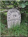 Old Milestone by the B4337, south of Cross Inn, Dyffryn Arth parish