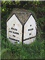 Old Milestone by the A4075, Yerbeston Gate, Jeffreyston parish