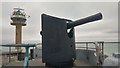 SU4802 : 12 pounder QF gun on the roof of Calshot Castle by Phil Champion