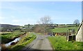 Drumlin slope farms overlooking the Newry Canal West of the Aghataraghan Railway Bridge