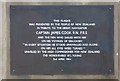 NZ8911 :  Statue of Captain Cook: Plaque on north face by Gerald England