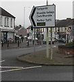 Pontypridd, Rhondda Valleys & Merthyr Tydfil direction sign in Treforest