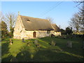 The Church of St Peter and part of its burial ground at Markby