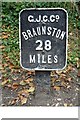 Old milemarker by the Grand Union Canal,