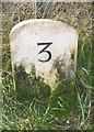 Old milemarker by the Chesterfield Canal, Brimington