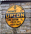 Old circular AA Sign on Hermitage Road, Upton