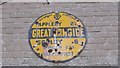 NY7017 : Old circular AA Sign in Great Ormside by Milestone Society