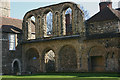 Rochester Cathedral, north end of east wall of cloisters