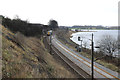 Train beside Kilbirnie Loch