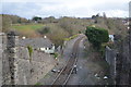 Looking down onto the railway at Pill