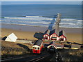 NZ6621 : Saltburn cliff tramway and pier by Malc McDonald